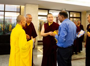 Thaye Dorje, His Holiness the 17th Gyalwa Karmapa, was the chief guest at the Buddha Purnima celebration at Gautam Buddha University, May 2026.