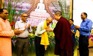 Thaye Dorje, His Holiness the 17th Gyalwa Karmapa, was the chief guest at the Buddha Purnima celebration at Gautam Buddha University, May 2026.