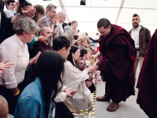 Thaye Dorje, His Holiness the 17th Gyalwa Karmapa, visits the Europe Centre to pay his respects to the late Lama Ole Nydahl.