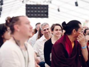 Thaye Dorje, His Holiness the 17th Gyalwa Karmapa, visits the Europe Centre to pay his respects to the late Lama Ole Nydahl.