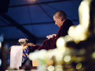 Thaye Dorje, His Holiness the 17th Gyalwa Karmapa, visits the Europe Centre to pay his respects to the late Lama Ole Nydahl.