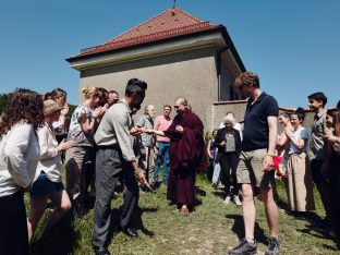 Thaye Dorje, His Holiness the 17th Gyalwa Karmapa, visits the Europe Centre to pay his respects to the late Lama Ole Nydahl.