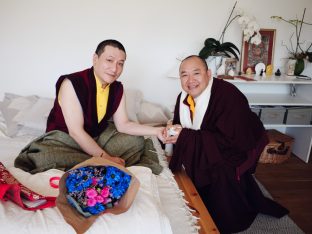 Thaye Dorje, His Holiness the 17th Gyalwa Karmapa, visits the Europe Centre to pay his respects to the late Lama Ole Nydahl.