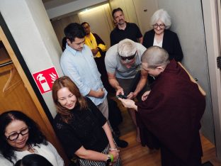 Thaye Dorje, His Holiness the 17th Gyalwa Karmapa, visits the Europe Centre to pay his respects to the late Lama Ole Nydahl.