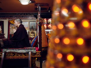 Thaye Dorje, His Holiness the 17th Gyalwa Karmapa, visits Karma Norbuling Buddhist Centre, Bukit Mertajam, Malaysia. Photo: Tokpa Korlo.