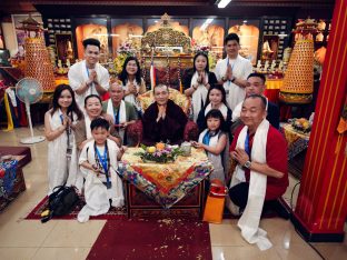 Thaye Dorje, His Holiness the 17th Gyalwa Karmapa, visits Karma Norbuling Buddhist Centre, Bukit Mertajam, Malaysia. Photo: Tokpa Korlo.