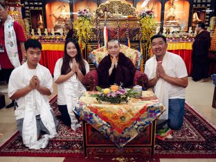 Thaye Dorje, His Holiness the 17th Gyalwa Karmapa, visits Karma Norbuling Buddhist Centre, Bukit Mertajam, Malaysia. Photo: Tokpa Korlo.