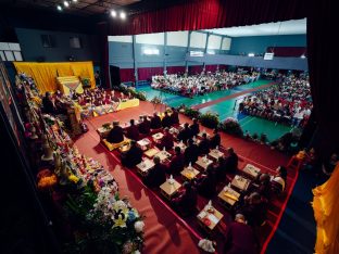 Thaye Dorje, His Holiness the 17th Gyalwa Karmapa, visits Karma Norbuling Buddhist Centre, Bukit Mertajam, Malaysia. Photo: Tokpa Korlo.