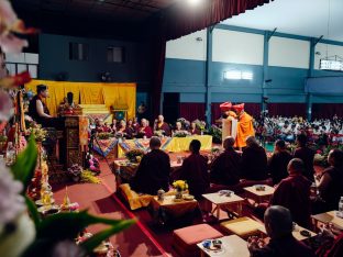 Thaye Dorje, His Holiness the 17th Gyalwa Karmapa, visits Karma Norbuling Buddhist Centre, Bukit Mertajam, Malaysia. Photo: Tokpa Korlo.