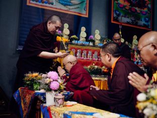 Thaye Dorje, His Holiness the 17th Gyalwa Karmapa, visits Karma Norbuling Buddhist Centre, Bukit Mertajam, Malaysia. Photo: Tokpa Korlo.