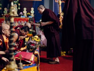 Thaye Dorje, His Holiness the 17th Gyalwa Karmapa, visits Karma Norbuling Buddhist Centre, Bukit Mertajam, Malaysia. Photo: Tokpa Korlo.