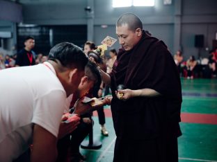 Thaye Dorje, His Holiness the 17th Gyalwa Karmapa, visits Karma Norbuling Buddhist Centre, Bukit Mertajam, Malaysia. Photo: Tokpa Korlo.