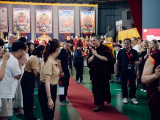 Thaye Dorje, His Holiness the 17th Gyalwa Karmapa, visits Karma Norbuling Buddhist Centre, Bukit Mertajam, Malaysia. Photo: Tokpa Korlo.