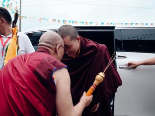 Thaye Dorje, His Holiness the 17th Gyalwa Karmapa, visits Karma Norbuling Buddhist Centre, Bukit Mertajam, Malaysia. Photo: Tokpa Korlo.