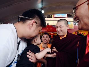 Thaye Dorje, His Holiness the 17th Gyalwa Karmapa, visits Karma Norbuling Buddhist Centre, Bukit Mertajam, Malaysia. Photo: Tokpa Korlo.