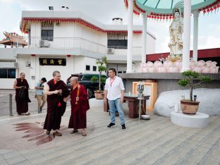 Thaye Dorje, His Holiness the 17th Gyalwa Karmapa, visits Karma Norbuling Buddhist Centre, Bukit Mertajam, Malaysia. Photo: Tokpa Korlo.