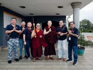 Thaye Dorje, His Holiness the 17th Gyalwa Karmapa, visits Karma Norbuling Buddhist Centre, Bukit Mertajam, Malaysia. Photo: Tokpa Korlo.