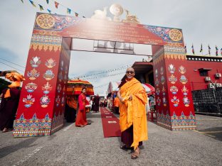 Thaye Dorje, His Holiness the 17th Gyalwa Karmapa, visits Karma Norbuling Buddhist Centre, Bukit Mertajam, Malaysia. Photo: Tokpa Korlo.