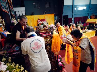 Thaye Dorje, His Holiness the 17th Gyalwa Karmapa, visits Karma Norbuling Buddhist Centre, Bukit Mertajam, Malaysia. Photo: Tokpa Korlo.