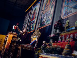 Thaye Dorje, His Holiness the 17th Gyalwa Karmapa, visits Karma Norbuling Buddhist Centre, Bukit Mertajam, Malaysia. Photo: Tokpa Korlo.