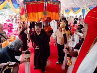 Thaye Dorje, His Holiness the 17th Gyalwa Karmapa, visits Karma Parchin Ling Buddhist Centre, Penang, Malaysia. Photo: Tokpa Korlo.