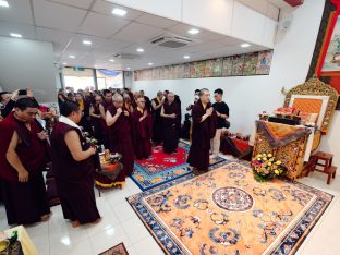 Thaye Dorje, His Holiness the 17th Gyalwa Karmapa, visits Karma Parchin Ling Buddhist Centre, Penang, Malaysia. Photo: Tokpa Korlo.
