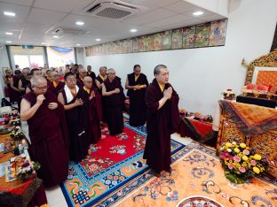 Thaye Dorje, His Holiness the 17th Gyalwa Karmapa, visits Karma Parchin Ling Buddhist Centre, Penang, Malaysia. Photo: Tokpa Korlo.