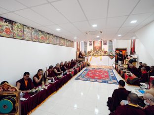 Thaye Dorje, His Holiness the 17th Gyalwa Karmapa, visits Karma Parchin Ling Buddhist Centre, Penang, Malaysia. Photo: Tokpa Korlo.
