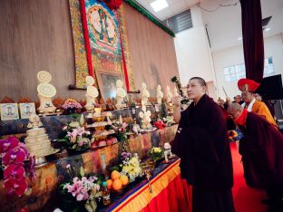Thaye Dorje, His Holiness the 17th Gyalwa Karmapa, visits Karma Parchin Ling Buddhist Centre, Penang, Malaysia. Photo: Tokpa Korlo.