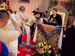Thaye Dorje, His Holiness the 17th Gyalwa Karmapa, visits Karma Parchin Ling Buddhist Centre, Penang, Malaysia. Photo: Tokpa Korlo.