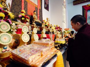 Thaye Dorje, His Holiness the 17th Gyalwa Karmapa, visits Karma Parchin Ling Buddhist Centre, Penang, Malaysia. Photo: Tokpa Korlo.