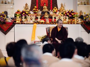 Thaye Dorje, His Holiness the 17th Gyalwa Karmapa, visits Karma Parchin Ling Buddhist Centre, Penang, Malaysia. Photo: Tokpa Korlo.