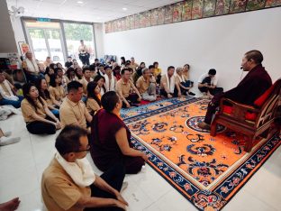 Thaye Dorje, His Holiness the 17th Gyalwa Karmapa, visits Karma Parchin Ling Buddhist Centre, Penang, Malaysia. Photo: Tokpa Korlo.