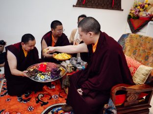 Thaye Dorje, His Holiness the 17th Gyalwa Karmapa, visits Karma Parchin Ling Buddhist Centre, Penang, Malaysia. Photo: Tokpa Korlo.