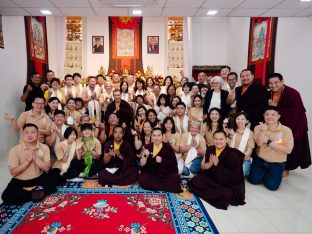 Thaye Dorje, His Holiness the 17th Gyalwa Karmapa, visits Karma Parchin Ling Buddhist Centre, Penang, Malaysia. Photo: Tokpa Korlo.
