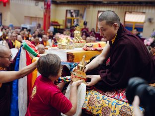 Thaye Dorje, His Holiness the 17th Gyalwa Karmapa, visits KKDSKL as part of the centre’s 50th anniversary celebrations.