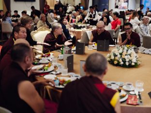 Thaye Dorje, His Holiness the 17th Gyalwa Karmapa, visits KKDSKL as part of the centre’s 50th anniversary celebrations.