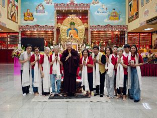 Thaye Dorje, His Holiness the 17th Gyalwa Karmapa, visits KKDSKL as part of the centre’s 50th anniversary celebrations.
