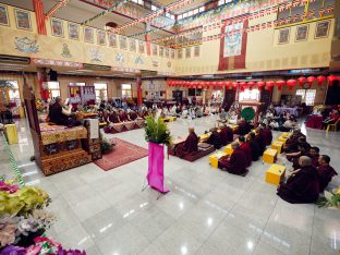 Thaye Dorje, His Holiness the 17th Gyalwa Karmapa, visits KKDSKL as part of the centre’s 50th anniversary celebrations.