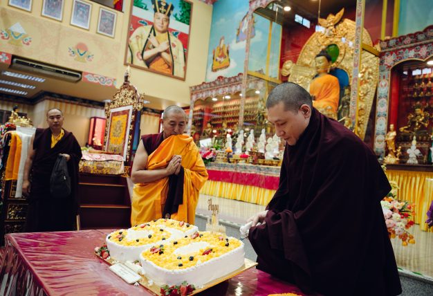 Thaye Dorje, His Holiness the 17th Gyalwa Karmapa, visits KKDSKL as part of the centre’s 50th anniversary celebrations.