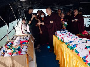 Thaye Dorje, His Holiness the 17th Gyalwa Karmapa, visits KKDSKL as part of the centre’s 50th anniversary celebrations.