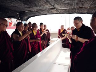 Thaye Dorje, His Holiness the 17th Gyalwa Karmapa, visits KKDSKL as part of the centre’s 50th anniversary celebrations.