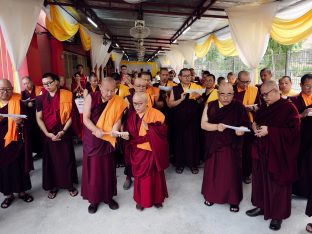 Thaye Dorje, His Holiness the 17th Gyalwa Karmapa, visits KKDSKL as part of the centre’s 50th anniversary celebrations.