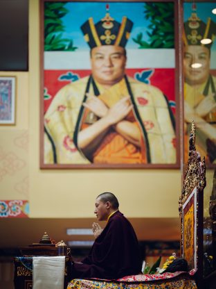 Thaye Dorje, His Holiness the 17th Gyalwa Karmapa, visits KKDSKL as part of the centre’s 50th anniversary celebrations.
