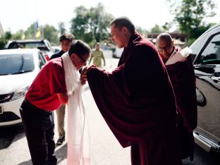 Thaye Dorje, His Holiness the 17th Gyalwa Karmapa, visits Sungai Petani, Malaysia. Photo: Tokpa Korlo.