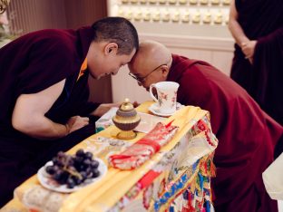 Thaye Dorje, His Holiness the 17th Gyalwa Karmapa, visits Sungai Petani, Malaysia. Photo: Tokpa Korlo.