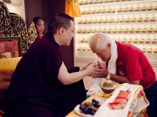 Thaye Dorje, His Holiness the 17th Gyalwa Karmapa, visits Sungai Petani, Malaysia. Photo: Tokpa Korlo.