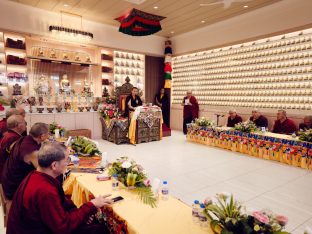 Thaye Dorje, His Holiness the 17th Gyalwa Karmapa, visits Sungai Petani, Malaysia. Photo: Tokpa Korlo.