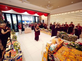 Thaye Dorje, His Holiness the 17th Gyalwa Karmapa, visits Sungai Petani, Malaysia. Photo: Tokpa Korlo.