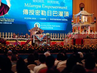 Thaye Dorje, His Holiness the 17th Gyalwa Karmapa, visits Kuching and Johor Bahru, Malaysia, June 2026. Photo: Tokpa Korlo.